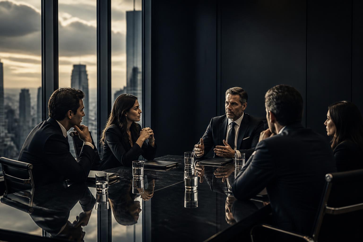Executive boardroom meeting